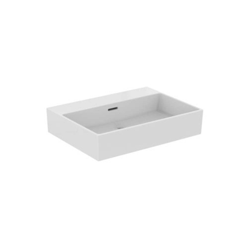 Immagine di Ideal Standard EXTRA lavabo L.61.5 cm, sospeso o da appoggio, con troppopieno, senza foro per rubinetteria, colore bianco finitura lucido R054101