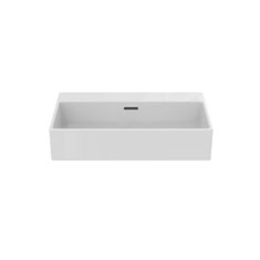 Immagine di Ideal Standard EXTRA lavabo L.61.5 cm, sospeso o da appoggio, con troppopieno, senza foro per rubinetteria, colore bianco finitura lucido R054101