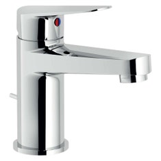 Immagine di Nobili BLUES miscelatore monocomando per lavabo, con scarico 1 1/4” con sistema Snap, finitura cromo BS101118/1CR
