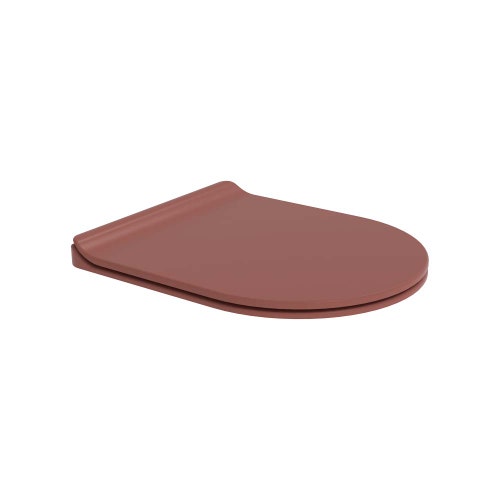 Immagine di Flaminia LINK coprivaso slim in termoindurente, con discesa rallentata, cerniere a sgancio rapido, colore uva finitura opaco LKCW10UV