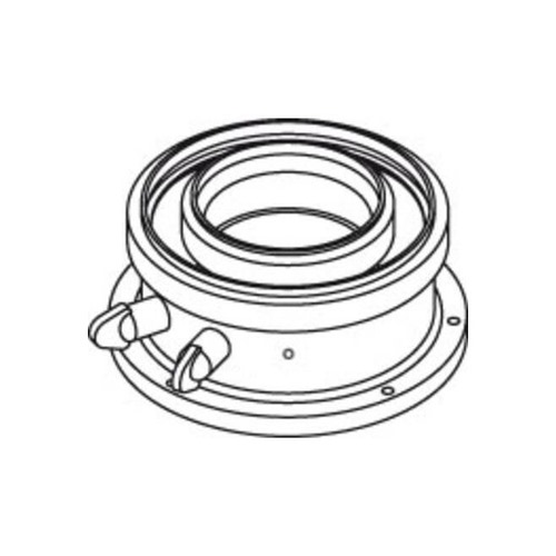 Immagine di Bosch FC-CA80-C adattatore partenza verticale ø 80/125, in polipropilene bianco con prese di analisi combustione 7738112714