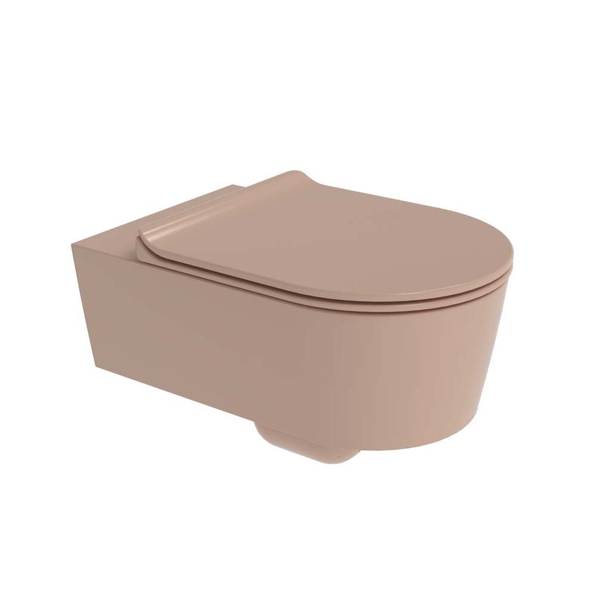 Immagine di Flaminia LINK vaso sospeso con sistema goclean®, senza sedile, colore avana finitura lucido 5051/WCGAV