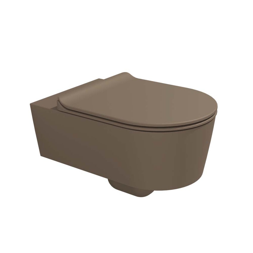 Immagine di Flaminia LINK vaso sospeso con sistema goclean®, senza sedile, colore fango finitura opaco 5051/WCGFAN