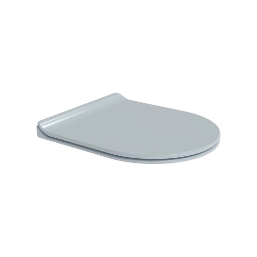 Immagine di Flaminia LINK coprivaso slim in termoindurente, con discesa rallentata, cerniere a sgancio rapido, colore azzurro polvere finitura lucido LKCW10AP