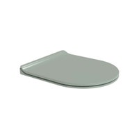 Immagine di Flaminia LINK coprivaso slim in termoindurente, con discesa rallentata, cerniere a sgancio rapido, colore verde giada finitura lucido LKCW10VG