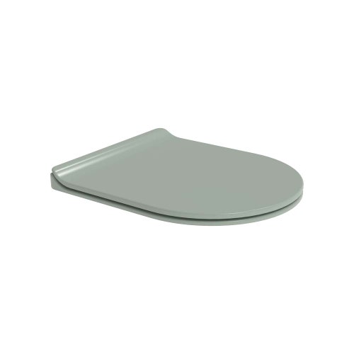 Immagine di Flaminia LINK coprivaso slim in termoindurente, con discesa rallentata, cerniere a sgancio rapido, colore verde giada finitura lucido LKCW10VG