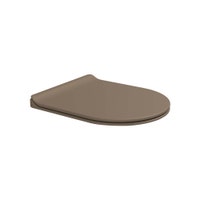 Immagine di Flaminia LINK coprivaso slim in termoindurente, con discesa rallentata, cerniere a sgancio rapido, colore fango finitura opaco LKCW09FAN