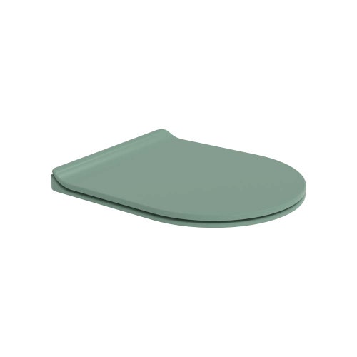 Immagine di Flaminia LINK coprivaso slim in termoindurente, con discesa rallentata, cerniere a sgancio rapido, colore menta finitura opaco LKCW10ME