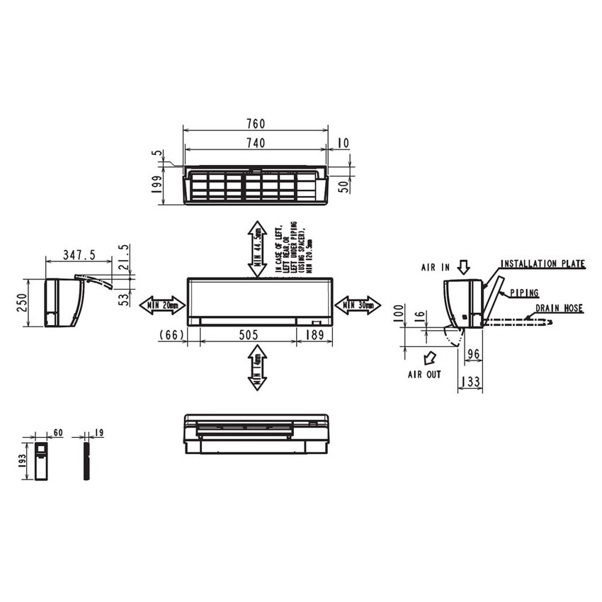 Immagine di Mitsubishi MSZ-AY R32 Climatizzatore a parete quadri split inverter Wi-Fi bianco | unità esterna 7.2 kW unità interne 5000+9000+9000+15000 BTU MXZ-4F72VF+MSZ-AY[15|25|25|42]VGKP