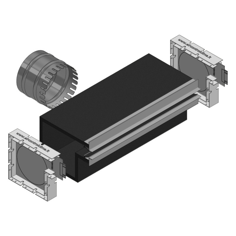 Immagine di Air Control Plenum singola feritoia a scomparsa H 30, versione cartongesso profilo bianco 1000x30 mm, chiuso, nessun attacco PSF-CB-1000X30-C-1