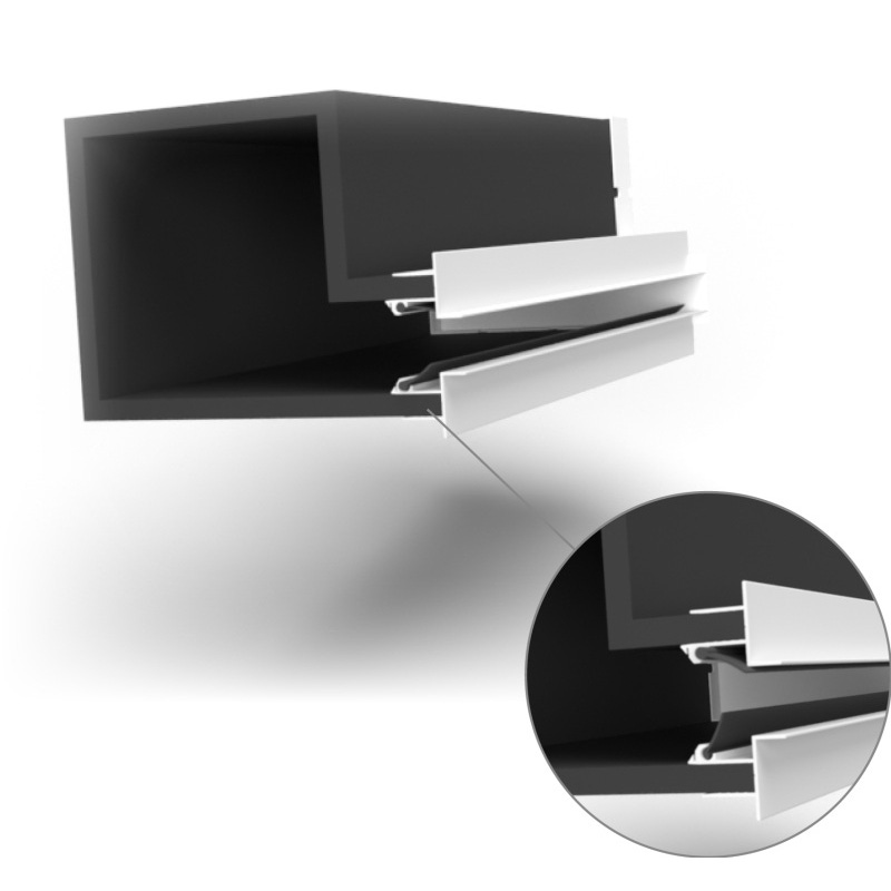 Immagine di Air Control Plenum singola feritoia a scomparsa H 30, versione cartongesso profilo bianco 1000x30 mm, chiuso, nessun attacco PSF-CB-1000X30-C-1