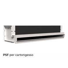 Immagine di Air Control Plenum singola feritoia a scomparsa H 30, versione cartongesso profilo bianco 1000x30 mm, chiuso, nessun attacco PSF-CB-1000X30-C-1