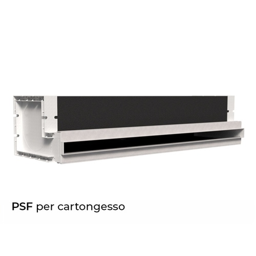 Immagine di Air Control Plenum singola feritoia a scomparsa H 30, versione cartongesso profilo bianco 1000x30 mm, chiuso, nessun attacco PSF-CB-1000X30-C-1