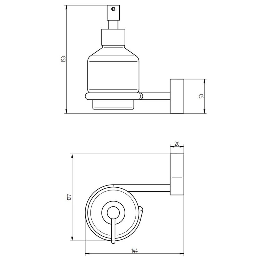 Immagine di Bellosta BABY S dispenser da parete, finitura cromo 01-7053/1
