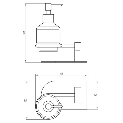 Immagine di Bellosta BABY S dispenser d'appoggio, finitura nickel spazzolato 35-7054/1
