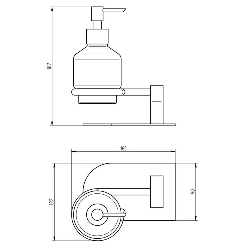 Immagine di Bellosta BABY S dispenser d'appoggio, finitura nickel spazzolato 35-7054/1