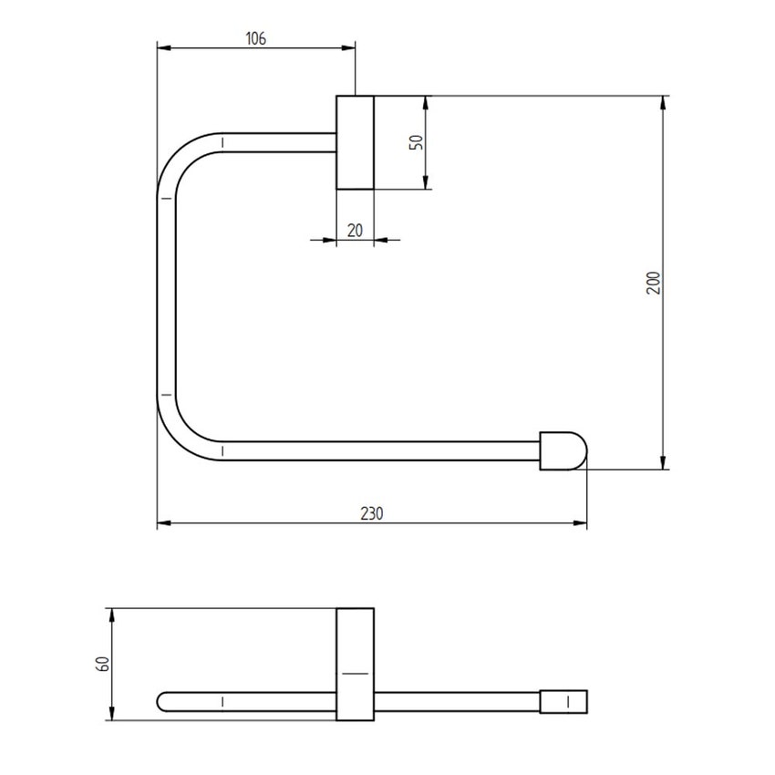 Immagine di Bellosta BABY S portasalviette a gancio, finitura cromo 01-7060