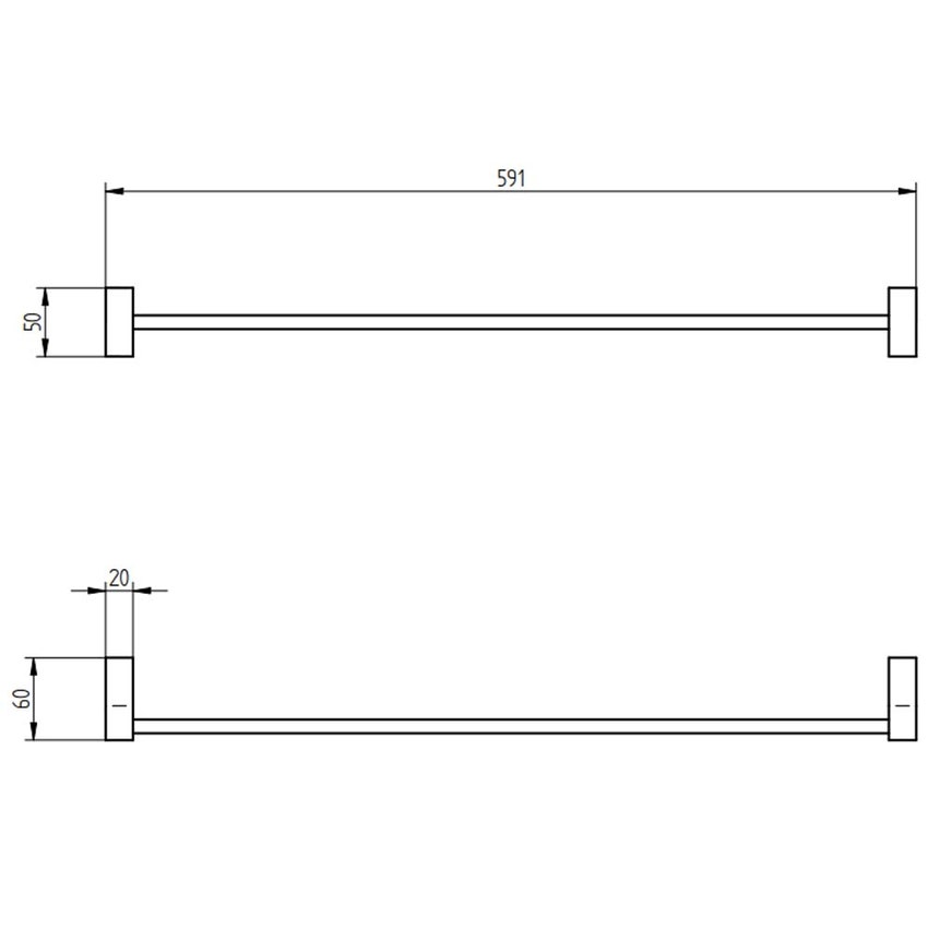 Immagine di Bellosta BABY S portasalviette da 60 cm, finitura nickel spazzolato 35-7062/60