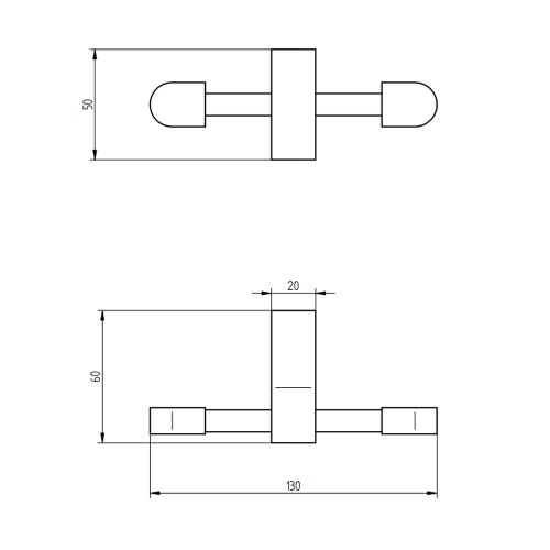 Immagine di Bellosta BABY S appendiabito, finitura cromo 01-7063
