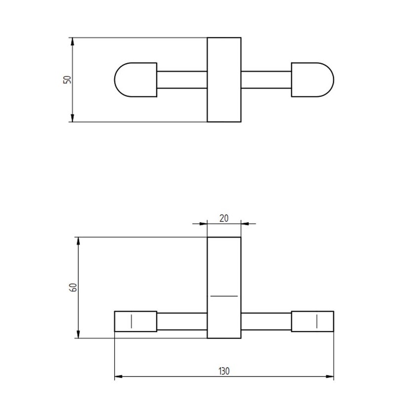 Immagine di Bellosta BABY S appendiabito, finitura cromo 01-7063