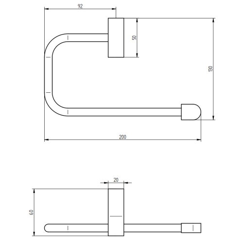 Immagine di Bellosta BABY S portarotolo, finitura cromo 01-7064