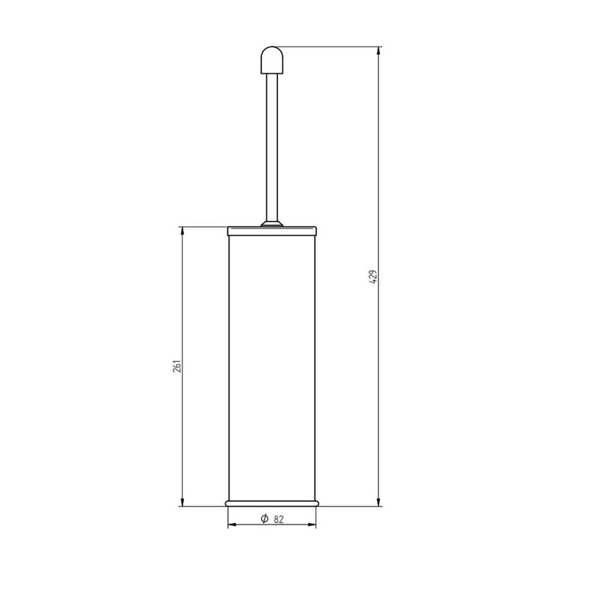 Immagine di Bellosta BABY S portascopino d'appoggio, finitura nickel spazzolato 35-7066