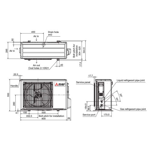 Immagine di Mitsubishi MSZ-AY Climatizzatore a parete monosplit inverter Wi-Fi | unità esterna 3.5 kW unità interna 12000 BTU MSZ-AY35VGKP+MUZ-AY35VG