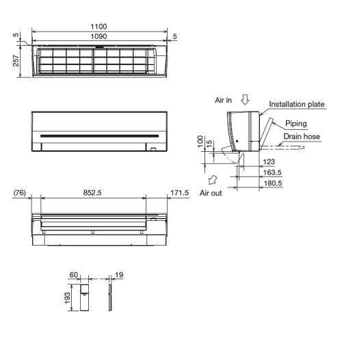 Immagine di Mitsubishi MSZ-AP R32 Unità esterna monosplit 7.1 kW MUZ-AP71VG2
