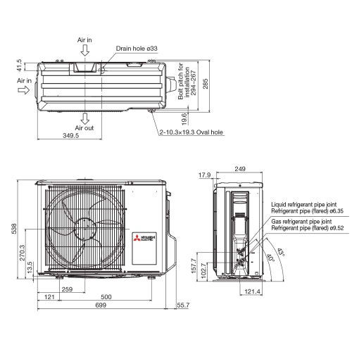 Immagine di Mitsubishi MSZ-BT Climatizzatore a parete monosplit inverter Wi-Fi | unità esterna 3.5 kW unità interna 12000 BTU MUZ-BT35VG+MSZ-BT35VGK