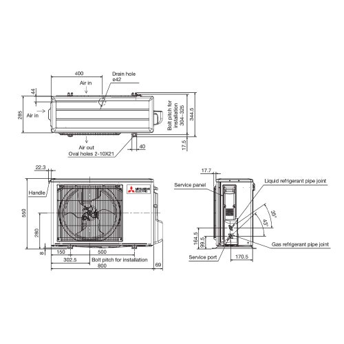 Immagine di Mitsubishi MSZ-BT Climatizzatore a parete monosplit inverter Wi-Fi | unità esterna 5 kW unità interna 18000 BTU MUZ-BT50VG+MSZ-BT50VGK