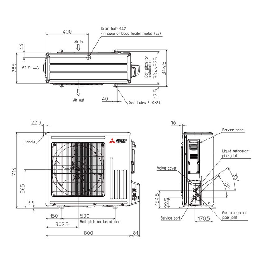 Immagine di Mitsubishi MFZ-KT Console Climatizzatore a pavimento monosplit inverter Wi-Fi | unità esterna 5 kW unità interna 18000 BTU SUZ-M50VA+MFZ-KT50VGK