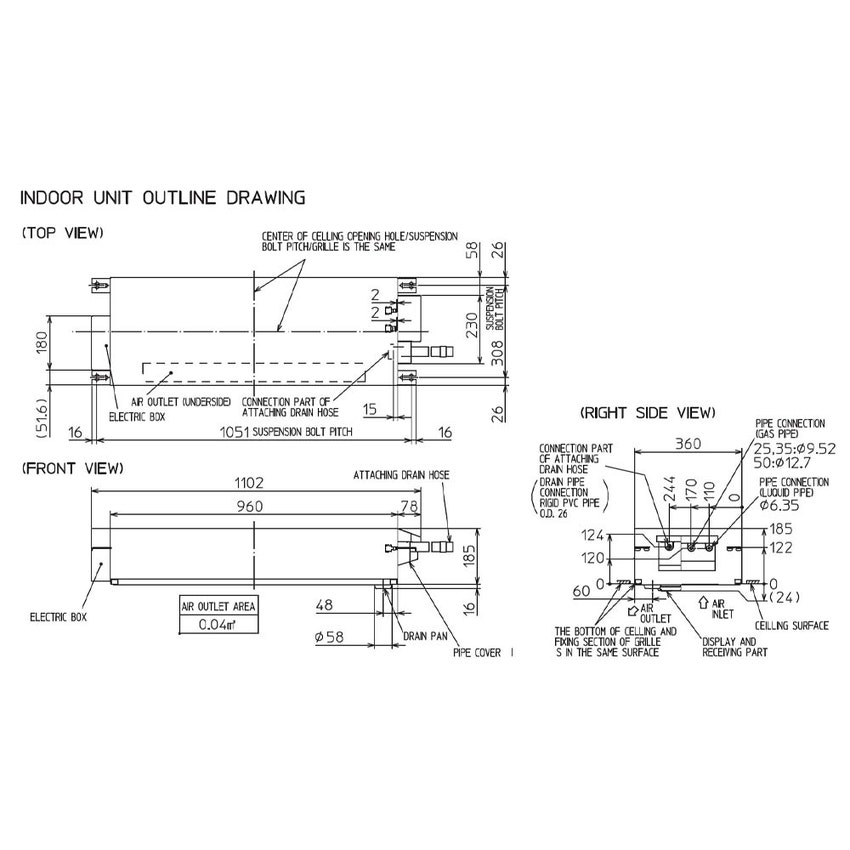 Immagine di Mitsubishi MLZ-KP Cassetta a una via Climatizzatore a cassetta trial split inverter | unità esterna R32 7.2 kW unità interne 9000+9000+18000 BTU MXZ-4F72VF4+MLZ-KP[25|25|50]VG
