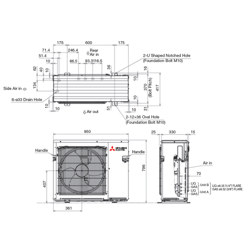 Immagine di Mitsubishi MSZ-EF Kirigamine Zen R32 Climatizzatore a parete dual split inverter Wi-Fi nero | unità esterna VFHZ 5.3 kW unità interne 7000+18000 BTU MXZ-2F53VFHZ+MSZ-EF[22|50]VGKB