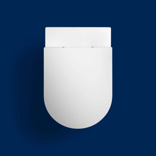 Immagine di Hatria FUTURA vaso sospeso Pure Vortex, senza brida, senza sedile, colore bianco finitura lucido 00Y9BA01