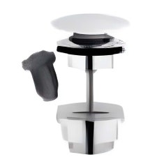 Immagine di Hatria Piletta universale 1” 1/4 con tappo in ceramica “Up & Down”/”Scarico Libero” Ø 71 mm, colore bianco finitura lucido A0Y7A801