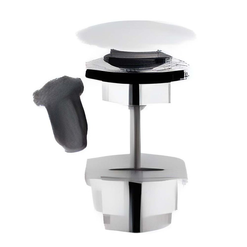 Immagine di Hatria Piletta universale 1” 1/4 con tappo in ceramica “Up & Down”/”Scarico Libero” Ø 71 mm, colore bianco finitura lucido A0Y7A801