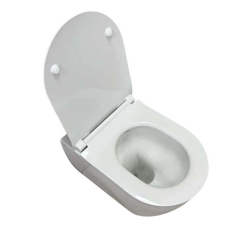 Immagine di Hatria FUTURA vaso a terra Pure Vortex, senza brida, senza sedile, colore bianco finitura lucido 00Y9B901