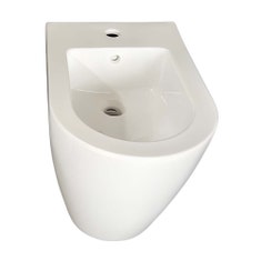 Immagine di Hatria FUTURA bidet a terra, monoforo filo muro, colore bianco finitura lucido 00Y9B701