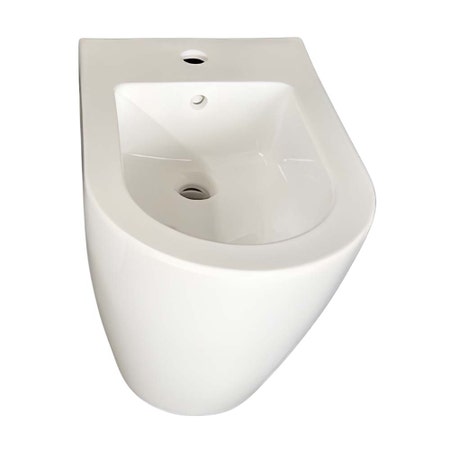 Immagine di Hatria FUTURA bidet a terra, monoforo filo muro, colore bianco finitura lucido 00Y9B701