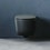 Immagine di Hatria FUTURA set sanitari sospesi, vaso Pure Vortex, senza brida con sedile a discesa rallentata e bidet monoforo, colore nero finitura opaco A0Y9BA02+00Y9D502+A0Y9B802