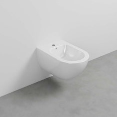 Immagine di Cielo ENJOY PRO bidet sospeso, monoforo, con troppopieno, completo di fissaggio, colore bianco finitura lucido EJBSP