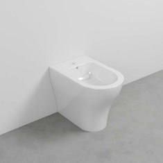 Immagine di Cielo ENJOY PRO bidet a terra, monoforo, con troppopieno, completo di fissaggio, colore bianco finitura lucido EJBIP