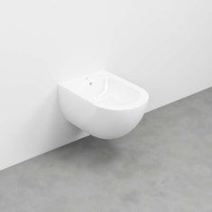Immagine di Cielo ENJOY MINI bidet sospeso, monoforo, con troppopieno, completo di fissaggio, colore bianco finitura lucido EJBSR
