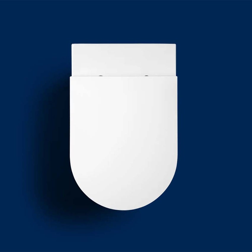Immagine di Hatria CENTRICA vaso a terra Pure Vortex, traslato senza brida, senza sedile, colore bianco finitura lucido 00Y9DC01