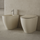 Hatria CENTRICA set sanitari a terra, vaso Pure Vortex, senza brida traslato con sedile ia discesa rallentata e bidet monoforo, colore bianco finitura opaco A0Y9DC25+00Y9D525+A0Y9DA25