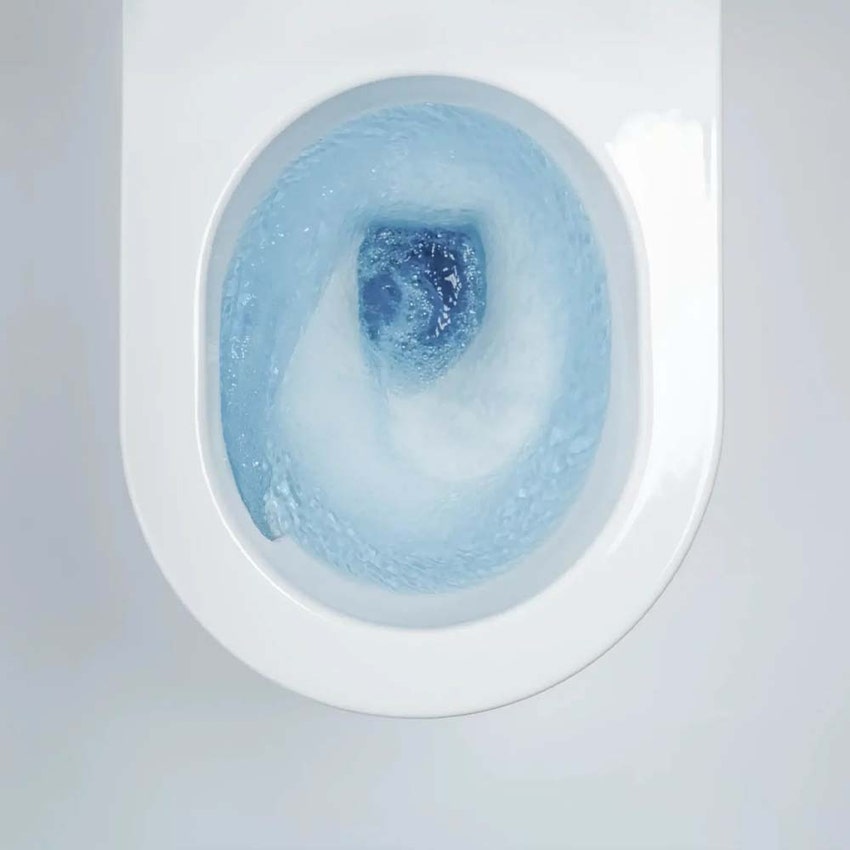 Immagine di Hatria CENTRICA vaso a terra Pure Vortex, traslato senza brida, senza sedile, colore bianco finitura lucido 00Y9DC01