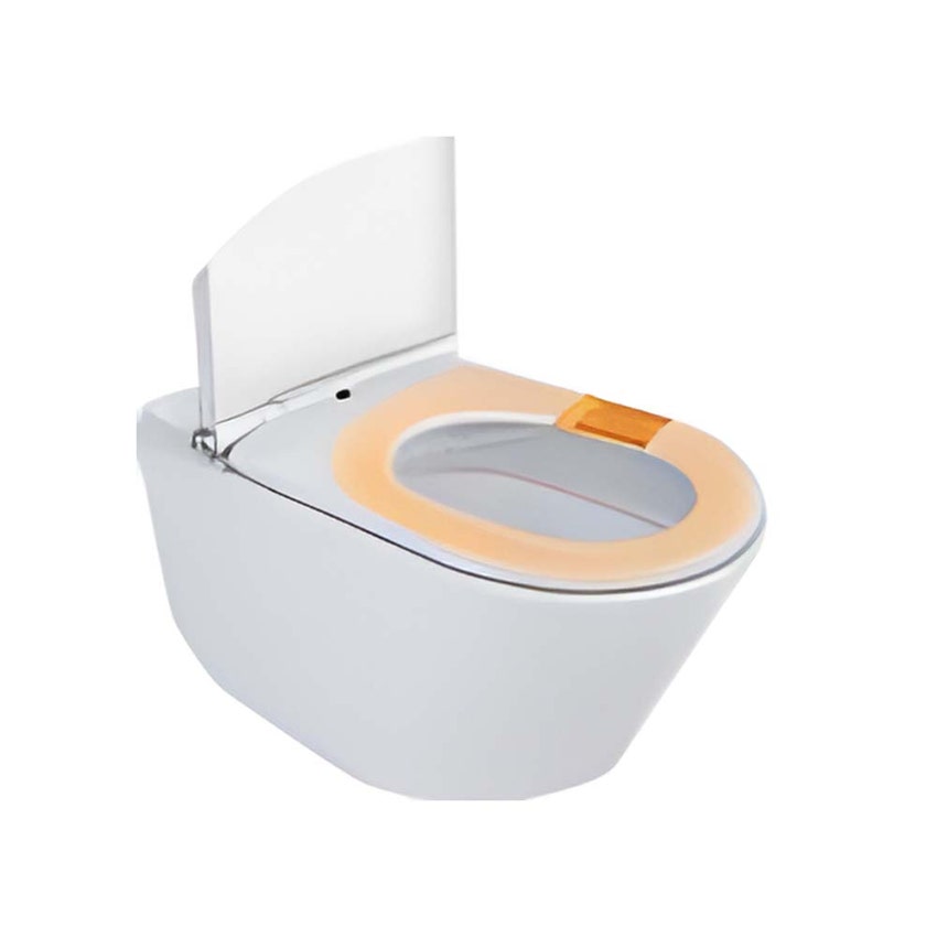Immagine di Hatria H-SMART vaso sospeso con lavaggio automatizzato, con sedile riscaldato, colore bianco finitura lucido 00Y9D301