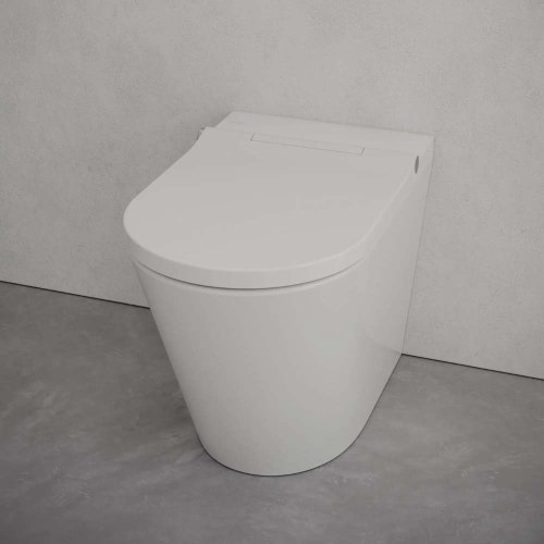 Immagine di Hatria H-SMART vaso a terra con lavaggio automatizzato, con sedile riscaldato, colore bianco finitura lucido 00Y9D401