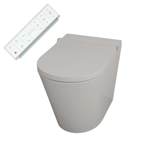 Immagine di Hatria H-SMART vaso a terra con lavaggio automatizzato, con sedile riscaldato, colore bianco finitura lucido 00Y9D401