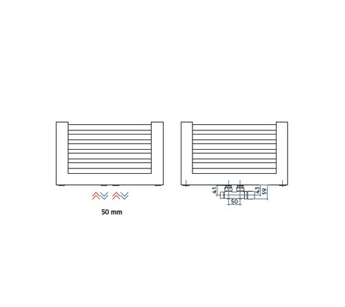 Immagine di Irsap NOVO CULT scaldasalviette, 36 tubi, 3 intervalli, H.180,7 L.60 P.4,9 cm, allacciamento centrale 50mm, colore sunstone finitura ruvido Cod.2D NSE060B2DIR05NNN01